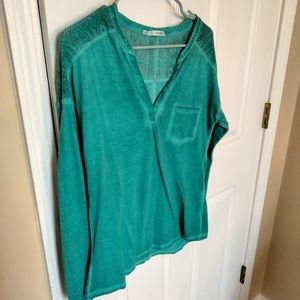 Teal Long sleeve top